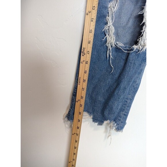Free People Maggie Jeans Women Size 27 Blue Straight Leg Ankle Distressed Boho - Picture 11 of 11